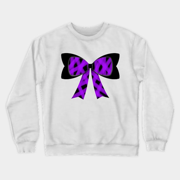 Purple streak bow Crewneck Sweatshirt by tothemoons